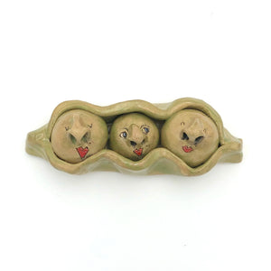 Kelly Aaron - Ceramic Wall Hanging - Peas in Pods