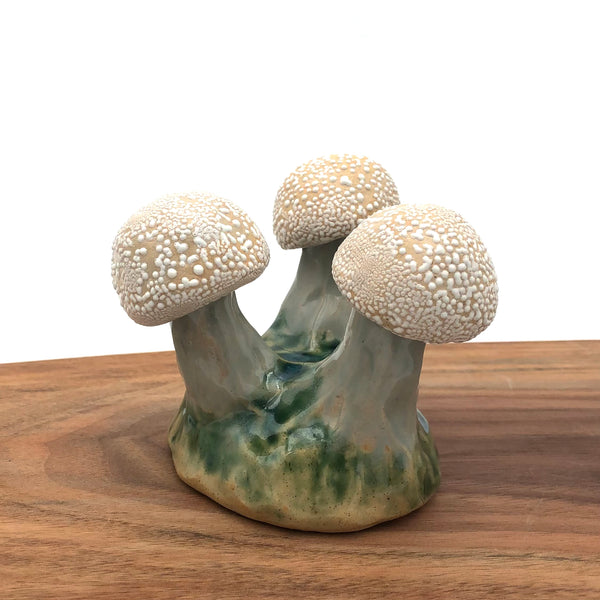 Kelly Aaron - Ceramic Sculpture - Bumpy Mushroom Clusters
