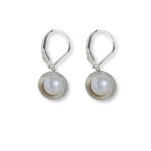 Susan Rodgers Designs - Earrings - 'Afterglow' Dangles (Sterling Silver, Pearl) #HE-192