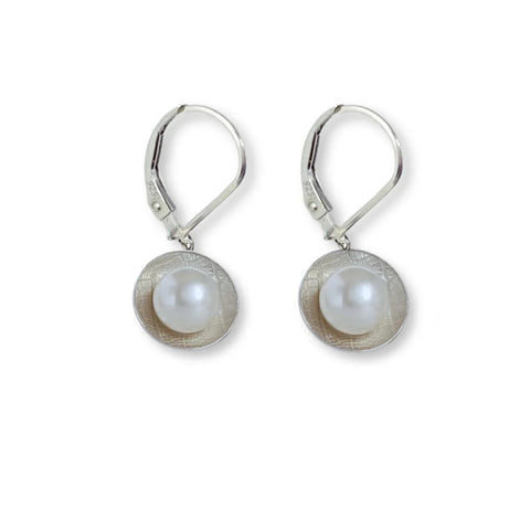 Susan Rodgers Designs - Earrings - 'Afterglow' Dangles (Sterling Silver, Pearl) #HE-192