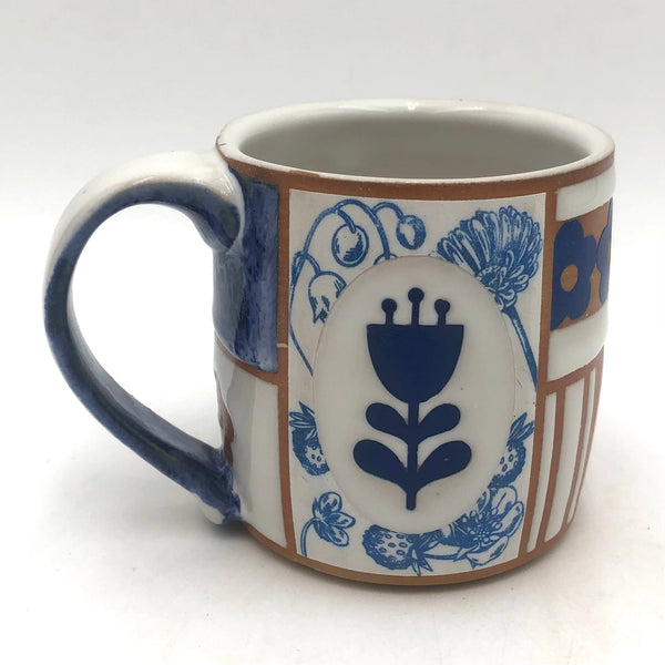 Macias - Patchwork Mug (Blue Floral) #AM49