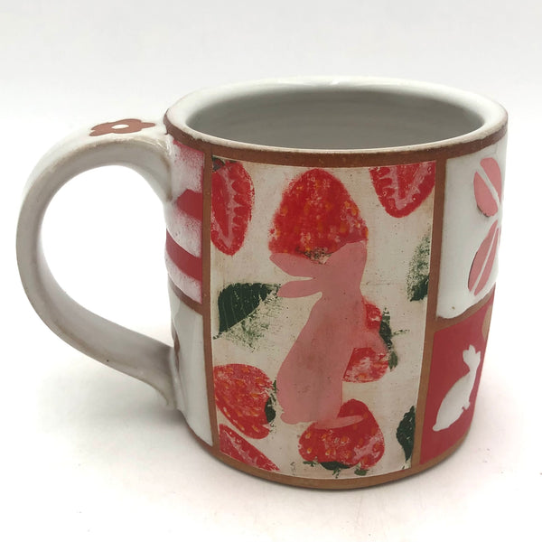 Macias - Patchwork Mug (Strawberry Bunny) #AM65