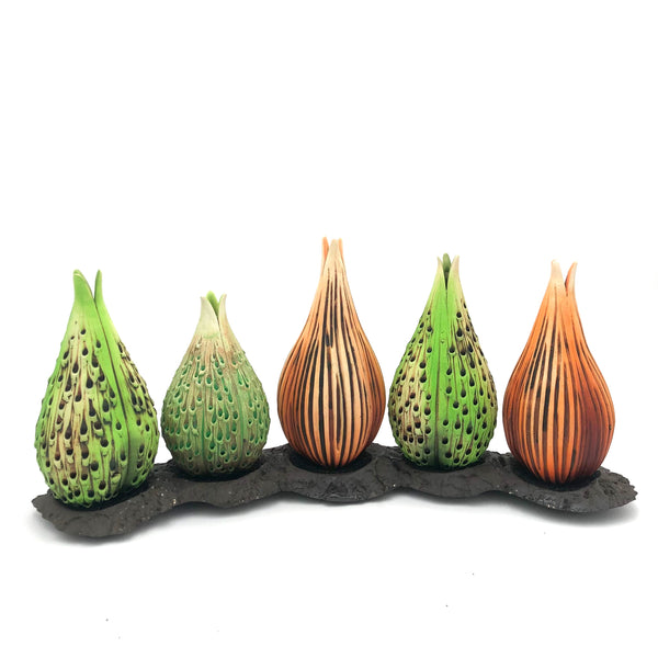 Andy Rogers Ceramics - Base for 5 Bulb Vases (Black) #AR13