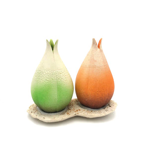 Andy Rogers Ceramics - Base for 2 Bulb Vases (White) #AR21