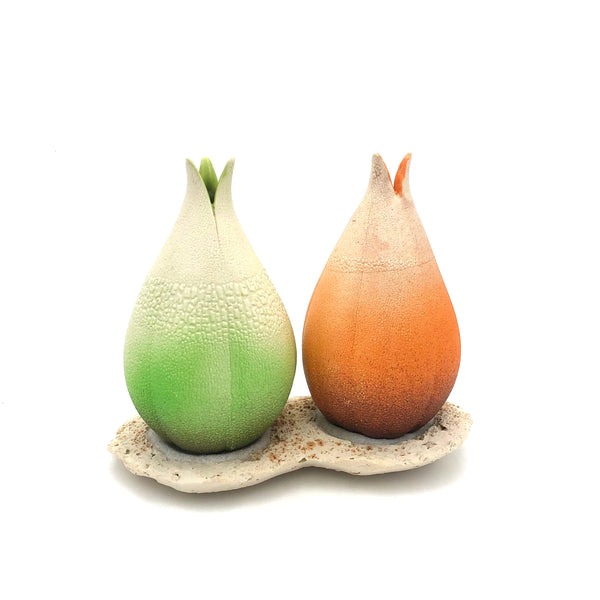 Andy Rogers Ceramics - Base for 2 Bulb Vases (White) #AR21