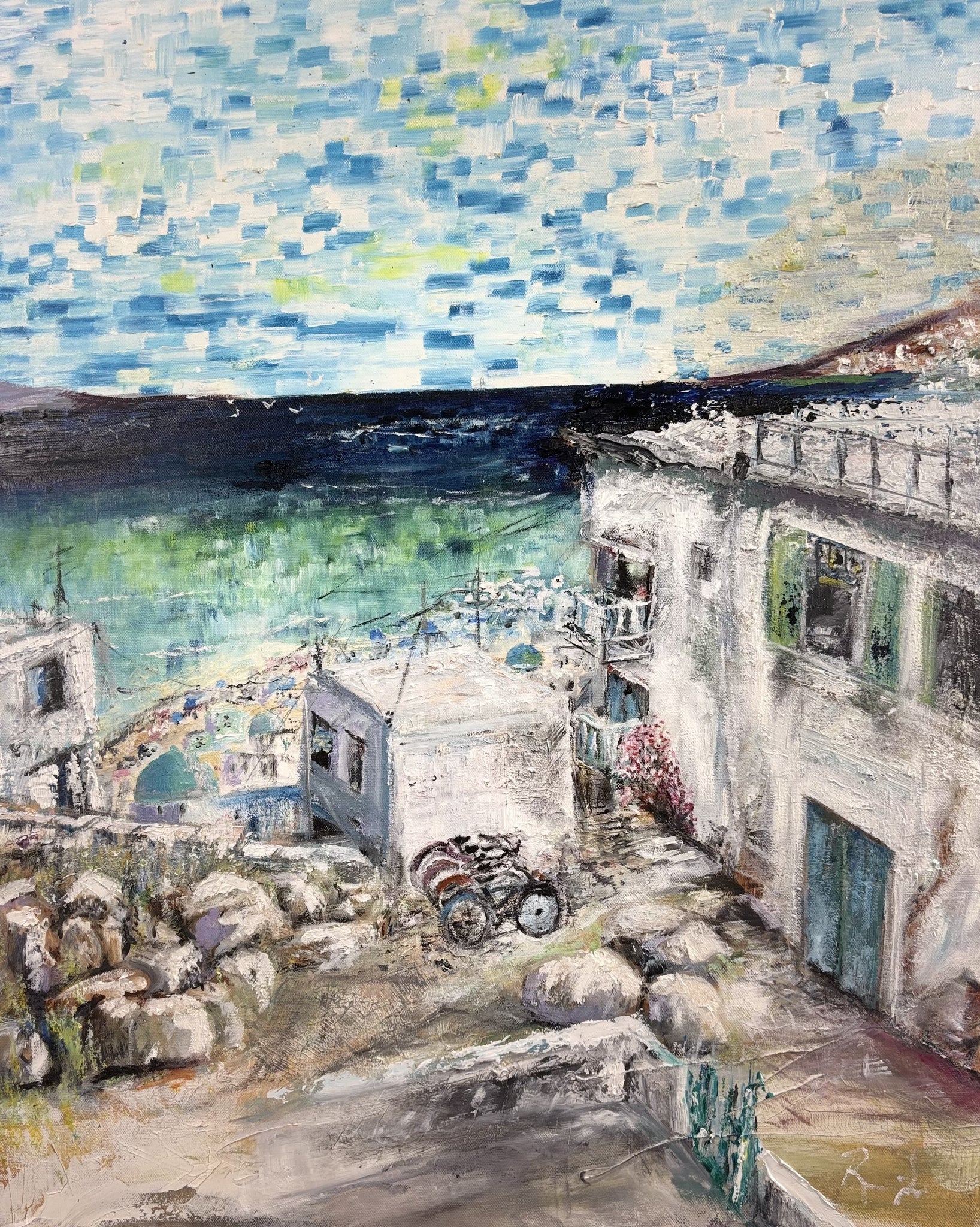 Omid Ranjbar - "Athena" - 30" x 24" Oil on Canvas