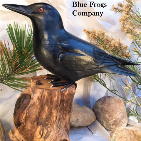 Blue Frogs Company - Bird Sculpture (Raven) #B-73