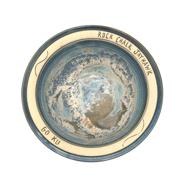Bryan Becker - Large Bowl - "Rock Chalk Jayhawk (Top) / GO KU (Bottom)"