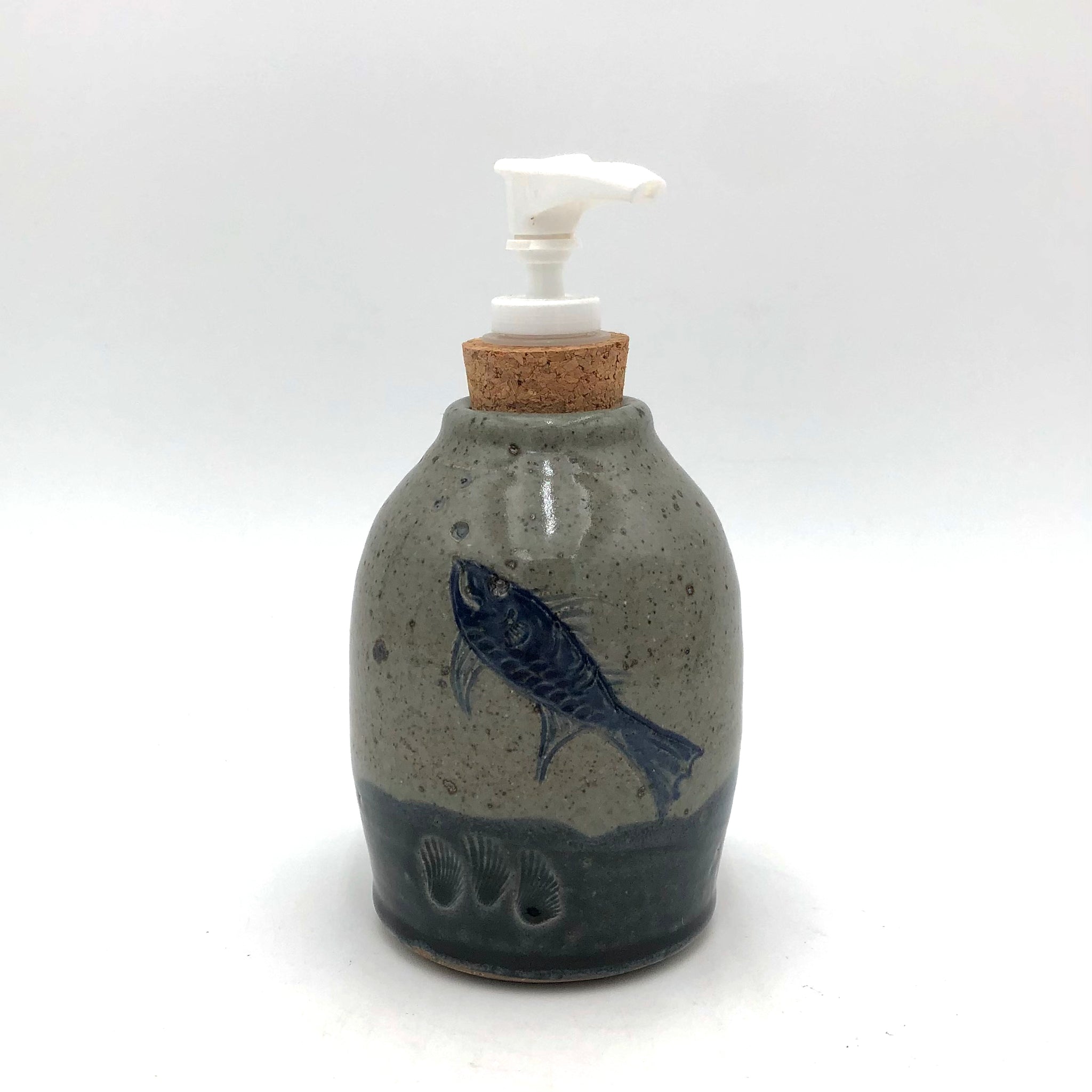 Brummell - Soap Dispenser - Fish (Celadon Fake Ash Glaze)