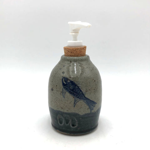 Brummell - Soap Dispenser - Fish (Celadon Fake Ash Glaze)