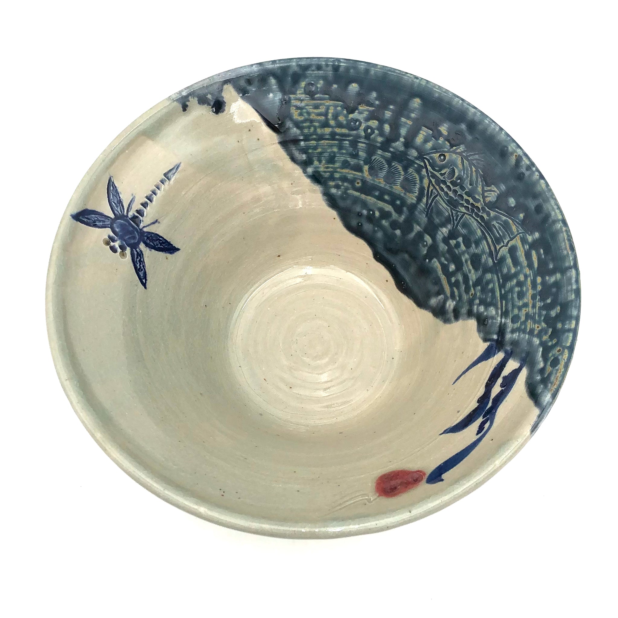 Brummell - Large Tall Bowl - Porcelain Dragonfly (Bauer Clear Fake Ash)