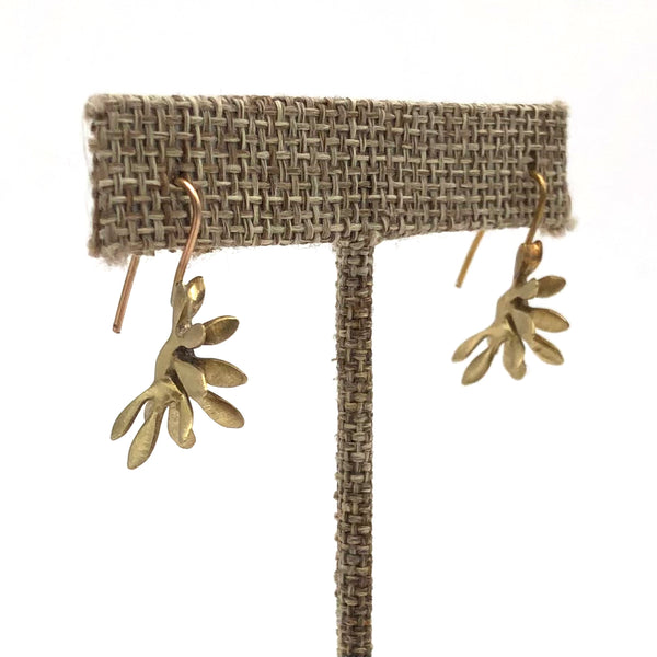 Blackwing Metals - Earrings - Petal Strip Dangle (Custom Brass) #TE46-BR