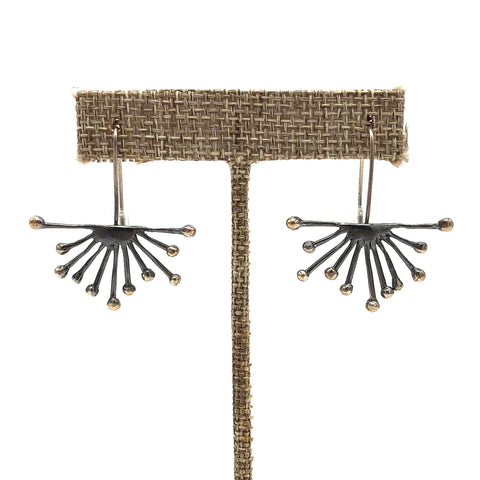 Blackwing Metals - Earrings - Small Half 'Firework' Dangle (22K Gold Plate) #OE69SM