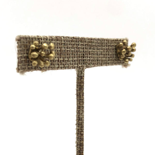 Blackwing Metals - Earrings - Small 'Sprout' Post Studs (Custom Brass) #OE610BR