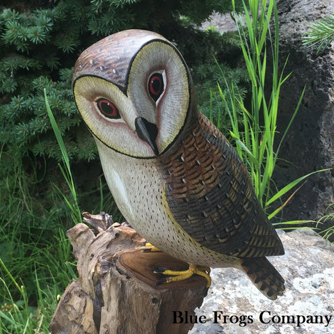 Blue Frogs Company - Bird Sculpture (Barn Owl) #B-105