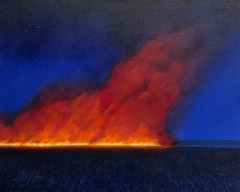 Copt - 24"x 30" Unframed Painting - Oil on Canvas - 'Blazing Prairie'