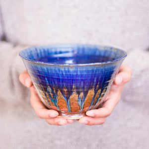 Blanket Creek Pottery - Small Serving Bowl (Amber Blue)