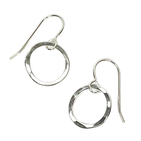 Nichole Collins - Earrings - Hammered Circle #C804