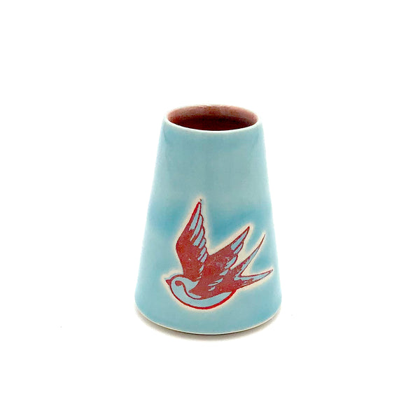 City in Bloom Ceramics - Mini Vase - Sparrow (Assorted Designs)