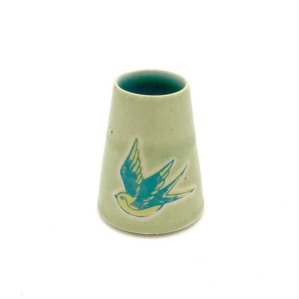 City in Bloom Ceramics - Mini Vase - Sparrow (Assorted Designs)