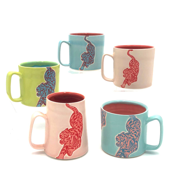 City in Bloom Ceramics - 14oz 'Essential' Mug - Tiger (Assorted Designs)