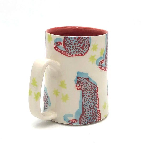 City in Bloom Ceramics - 14oz 'Fern' Mug - Cheetah (Assorted Designs)