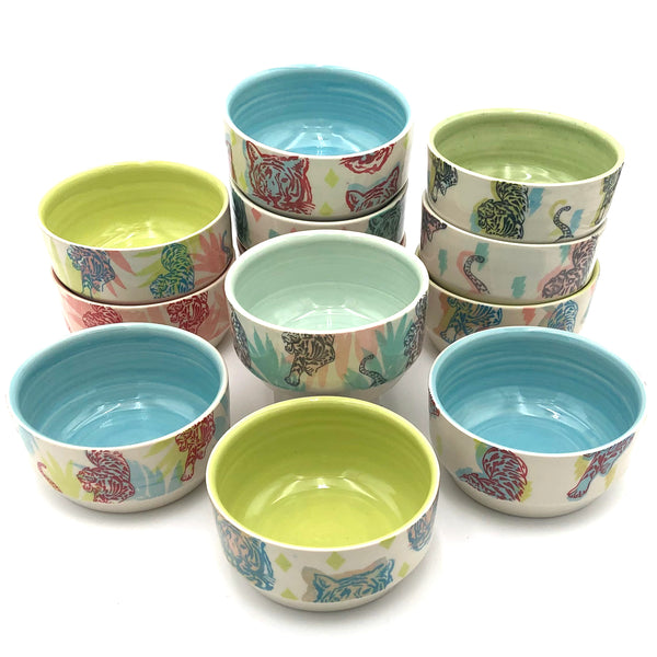 City in Bloom Ceramics - Cereal Bowl - Tiger (Assorted Designs)