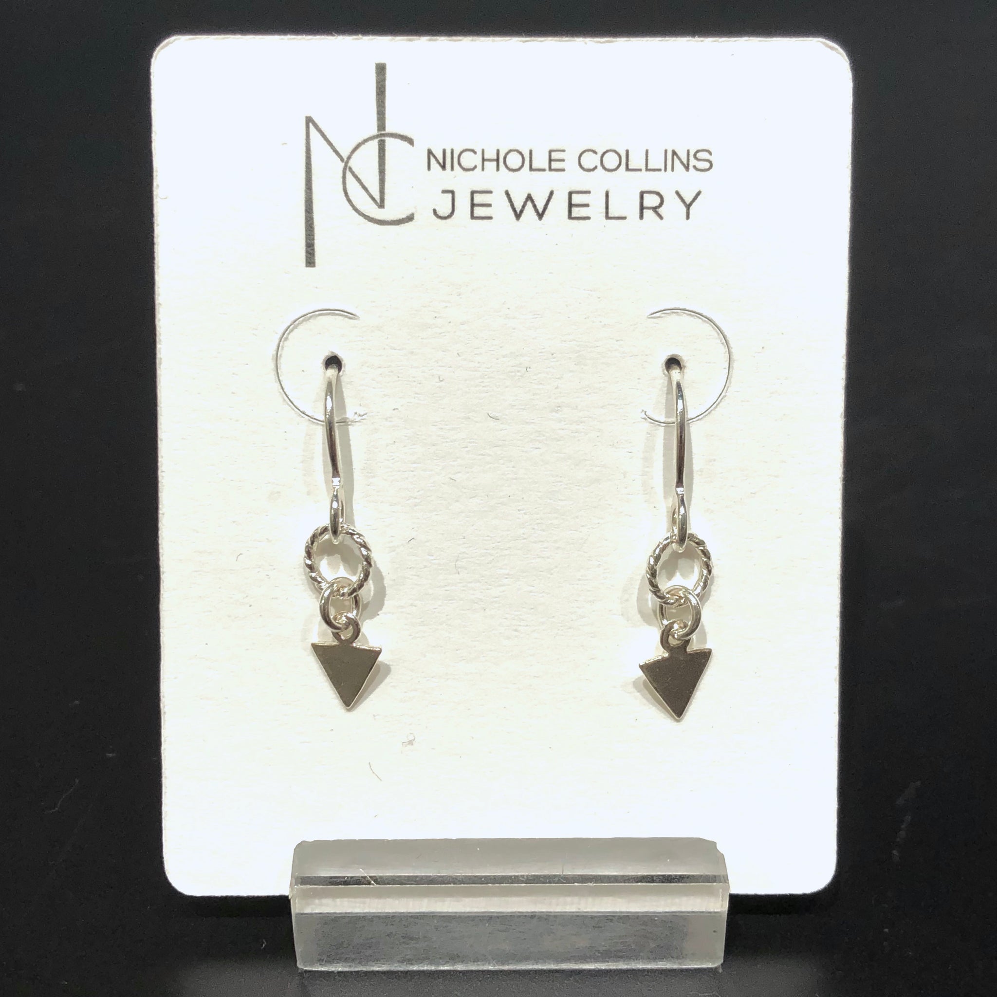 Nichole Collins - Earrings - Twisted Circle and Triangle  #C811