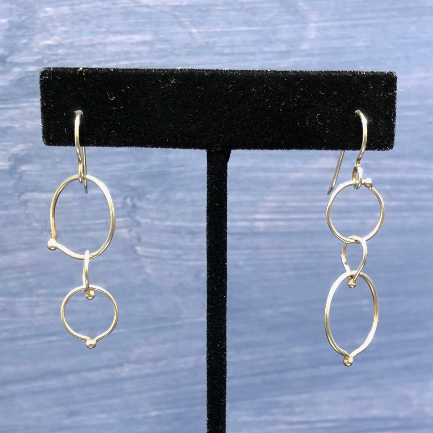 Nichole Collins - Earrings - Asymmetrical Three (3) Circles #C750