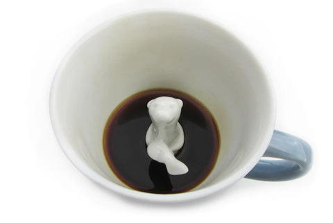 Creature Cups - 11 oz Mug - Sea Otter - Wedgewood Blue