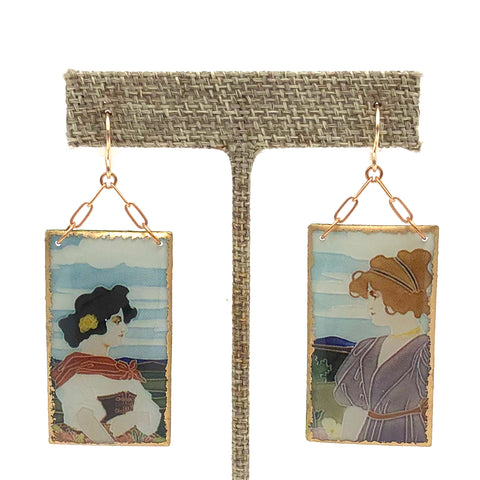 Folkloric Jewelry - Earrings - Chain Dangles (Johann von Schwarz 'Ladies #1')