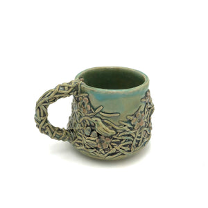 Deborah Gendel - Stoneware Ceramic Mug - Flowers + Twigs (February 2025)