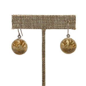 Dixon - Earrings - Round - Succulents & Mixed Foliage