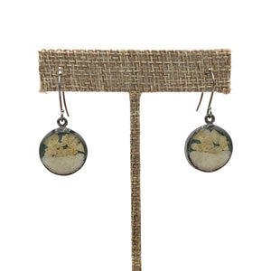 Dixon - Earrings - Round - Succulents & Silver Leaf