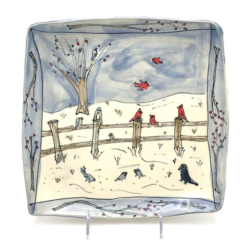 Sullivan - Square Platter - "Winter's gossip" #DSX074