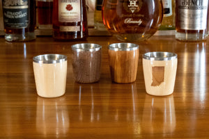 Dickinson Woodworking - Shot Glass (Cherry Wood, Stainless Steel Interior) #410C