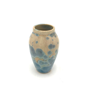 Blair Pottery - Vase - 5" Crystalline (Tan/Blue)