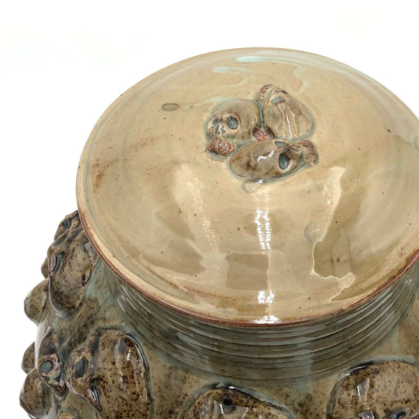 Ed Noonen - 9"x 15" Tumbling Skull Urn #36