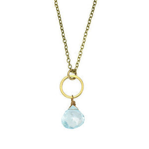 Edgy Petal - Necklace - Blue Topaz Circle #BTZ-21