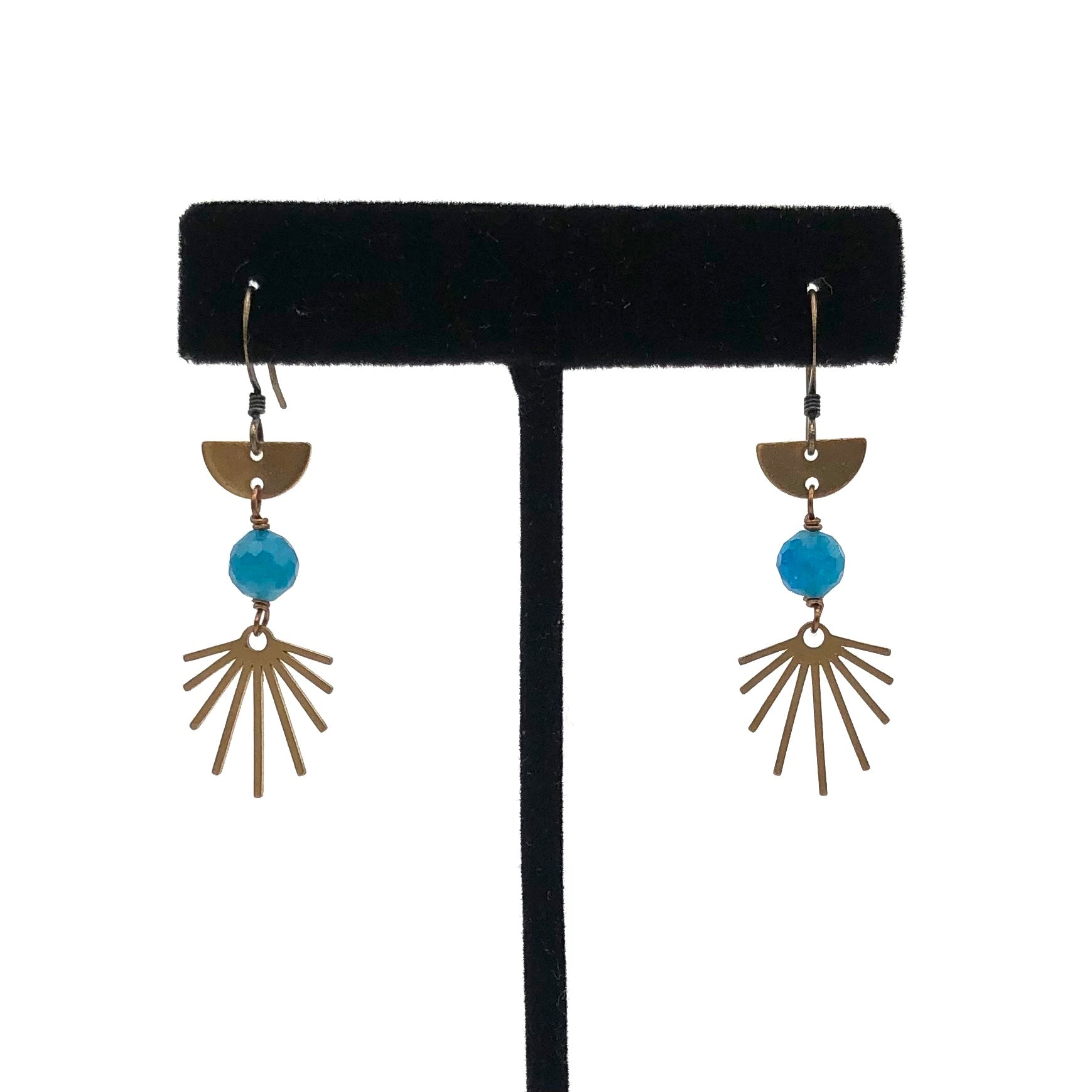 Edgy Petal - Earrings - Apatite Starburst
