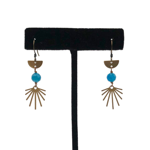Edgy Petal - Earrings - Apatite Starburst