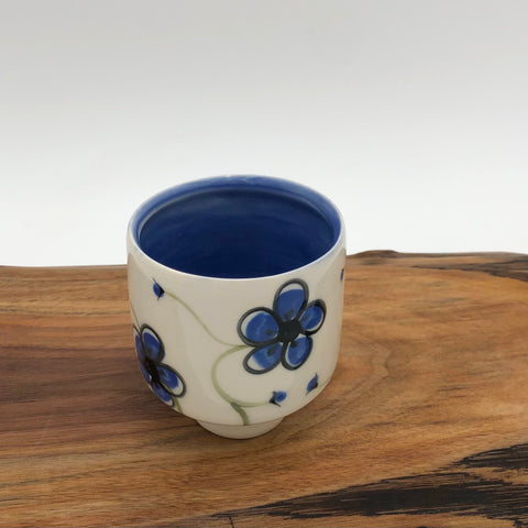 Egitto - Tea Cup w/ no handle - Plum Blossoms (Blue) -  31