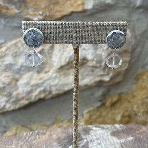 Folkloric Jewelry - Earrings - Dulcet Solo Studs (Blue Topaz) #E-D1S-Topaz