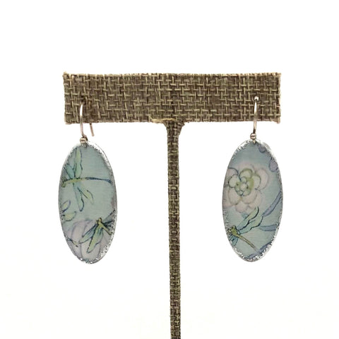 Folkloric Jewelry - Earrings - Shield Dangles (Lily Pad)