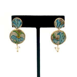 Folkloric Jewelry - Earrings - Lois Dangles (Florentine Fruits/Citrine)