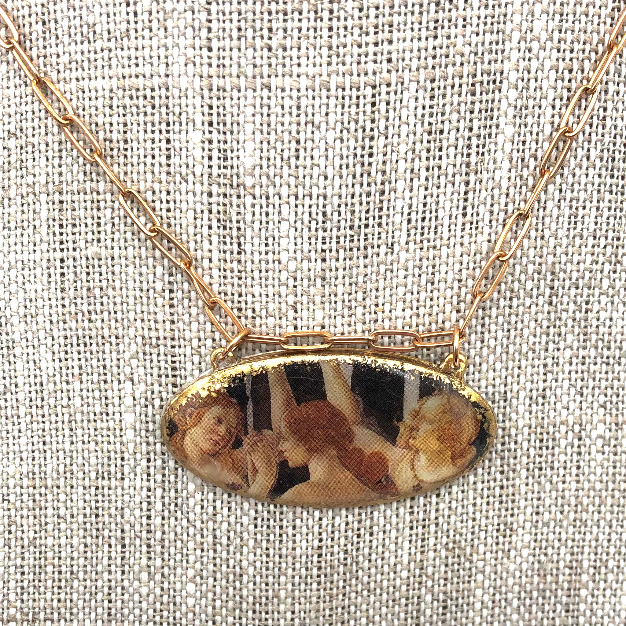 Folkloric Jewelry - Necklace - Cameo Pendant (Three Graces)