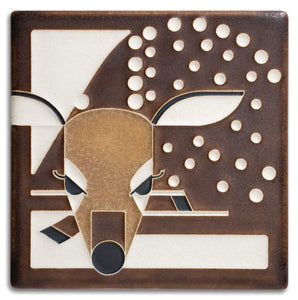 Motawi Tileworks - 6" x 6" Tile - 'Fawn' (Brown) #66005