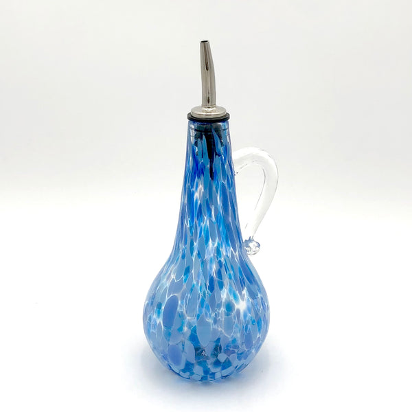 Glass Rocks - Oil Bottle - Round with Handle (Assorted Designs)