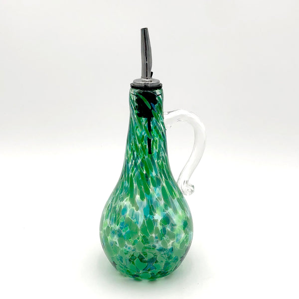 Glass Rocks - Oil Bottle - Round with Handle (Assorted Designs)