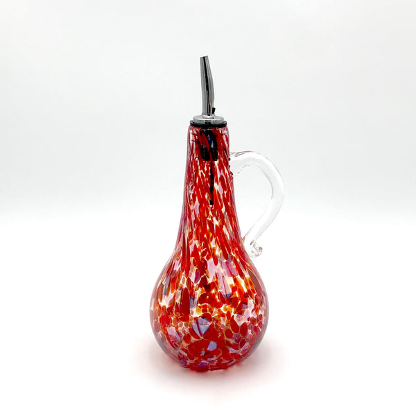 Glass Rocks - Oil Bottle - Round with Handle (Assorted Designs)
